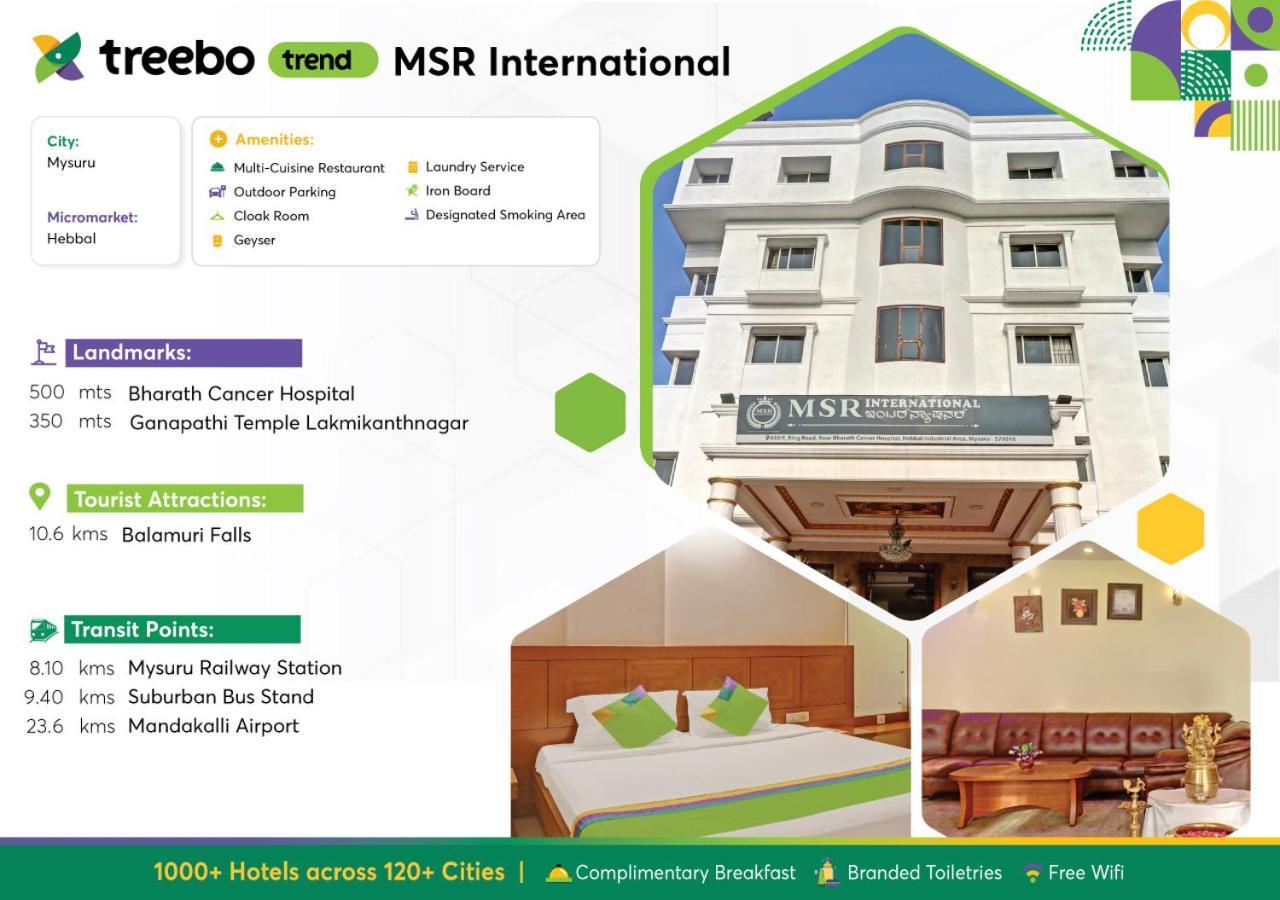 Treebo Trend Msr International - Hebbal Hotel Mysore Eksteriør billede